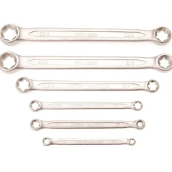 BGS Doppel-Ringschlüssel-Satz mit E-Profil-Ringköpfen SW E6 x E8 - E20 x E24 6tlg. - 2268