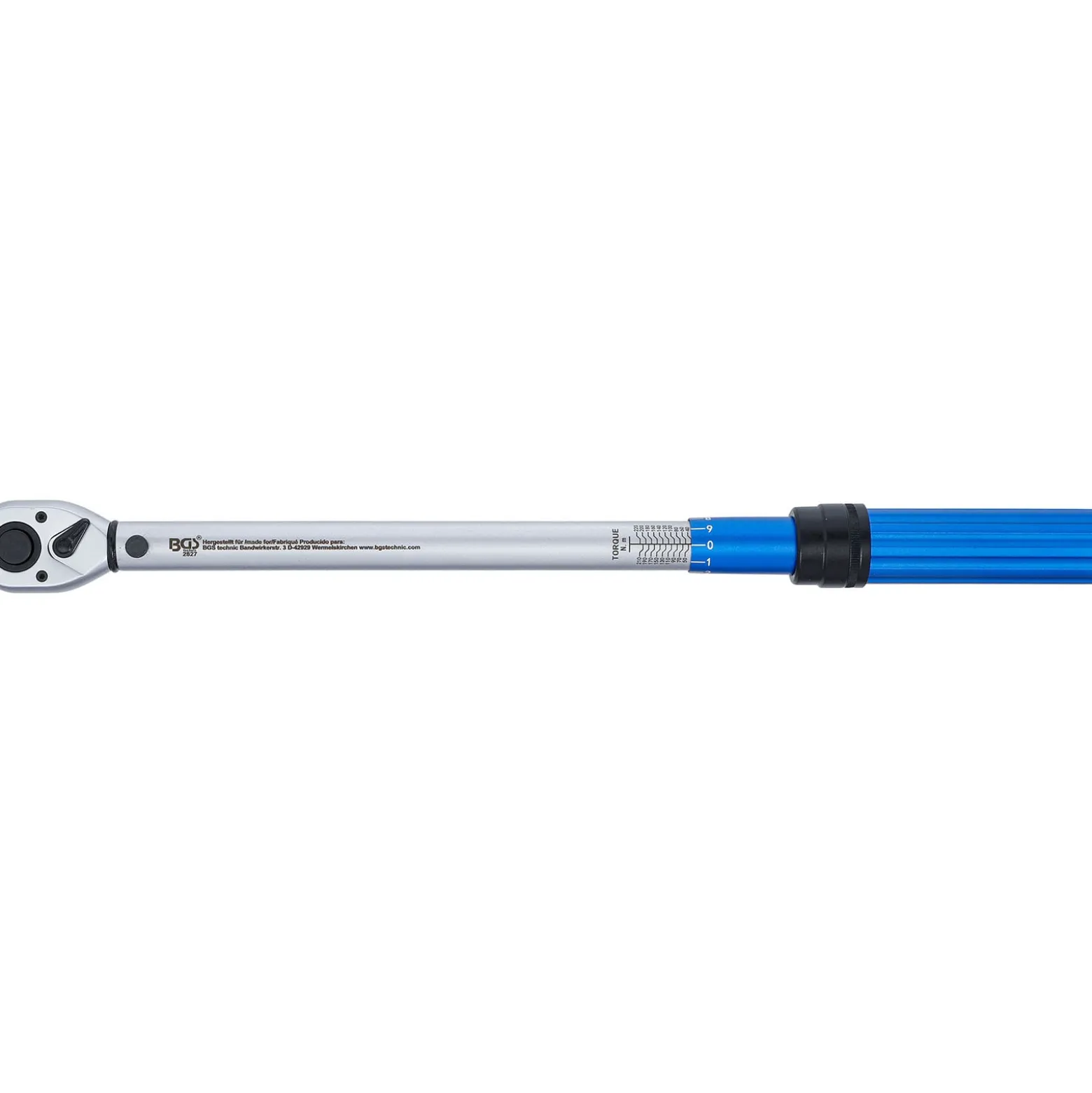 BGS Drehmomentschlüssel Abtrieb Außenvierkant 12,5 mm (1/2") 40 - 220 Nm - 2827