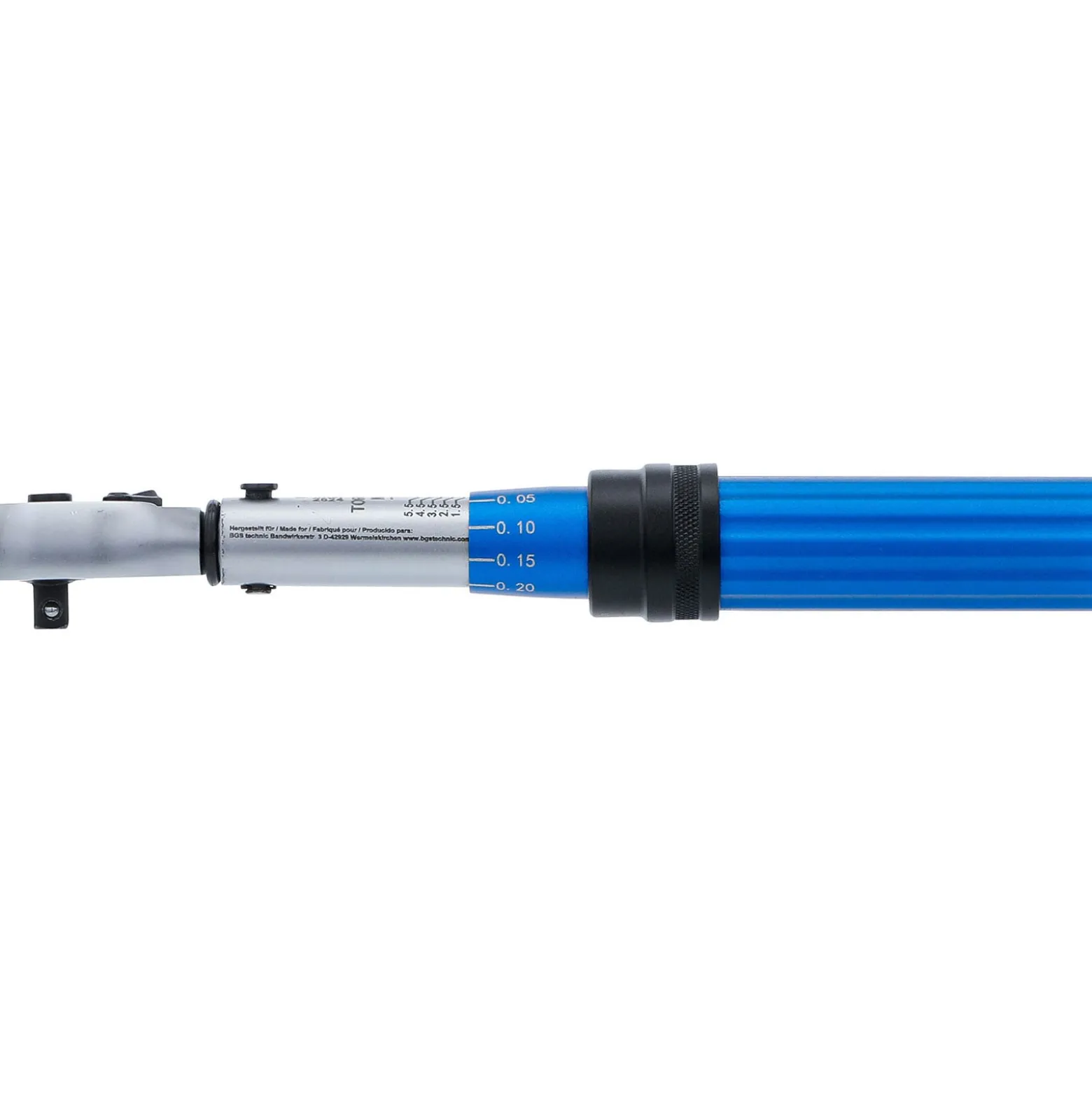 BGS Drehmomentschlüssel Abtrieb Außenvierkant 6,3 mm (1/4") 1 - 6 Nm - 2824