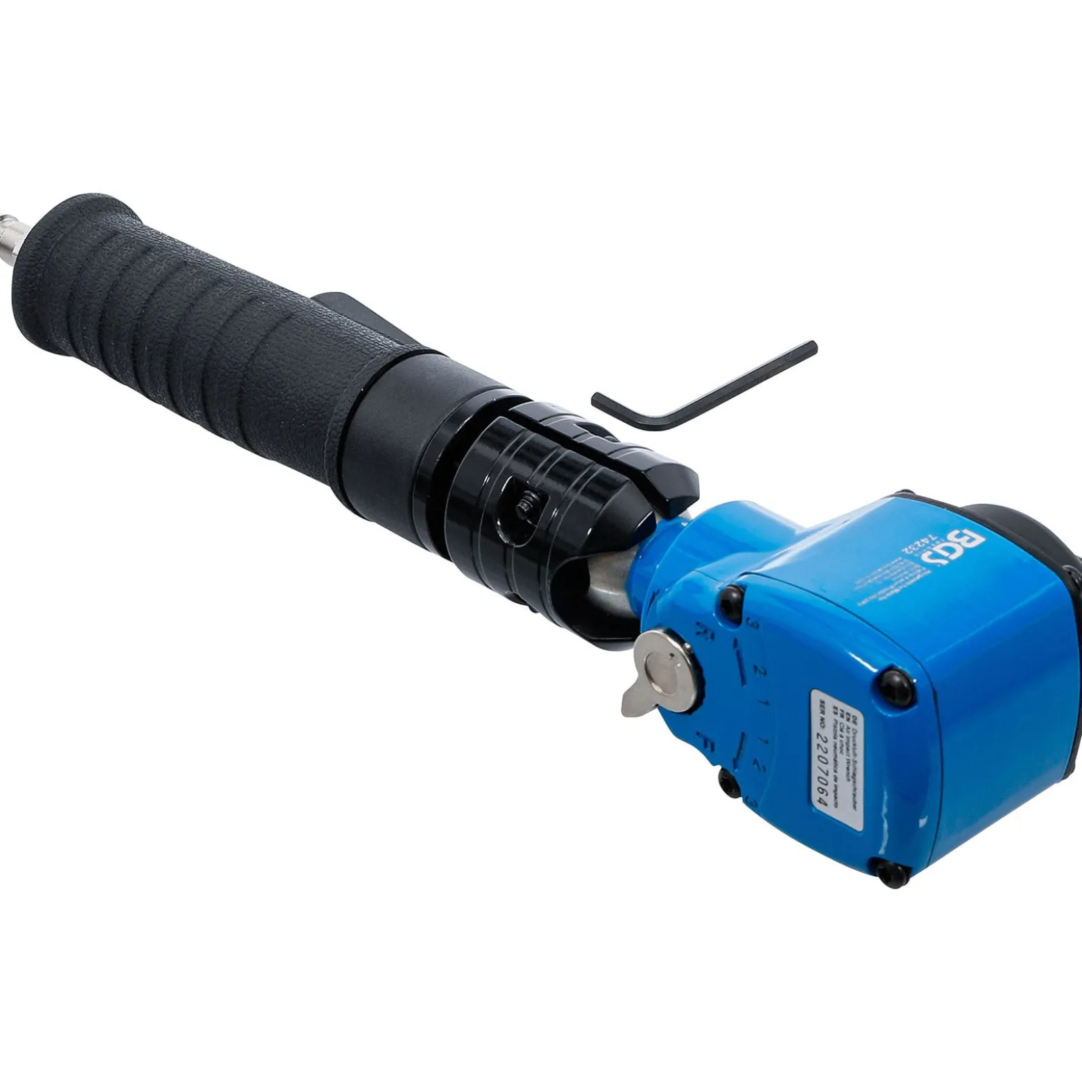 BGS Druckluft-Schlagschrauber abgewinkelt mit dreh- und neigbarem Kopf 12,5 mm (1/2") 650 Nm - 74232