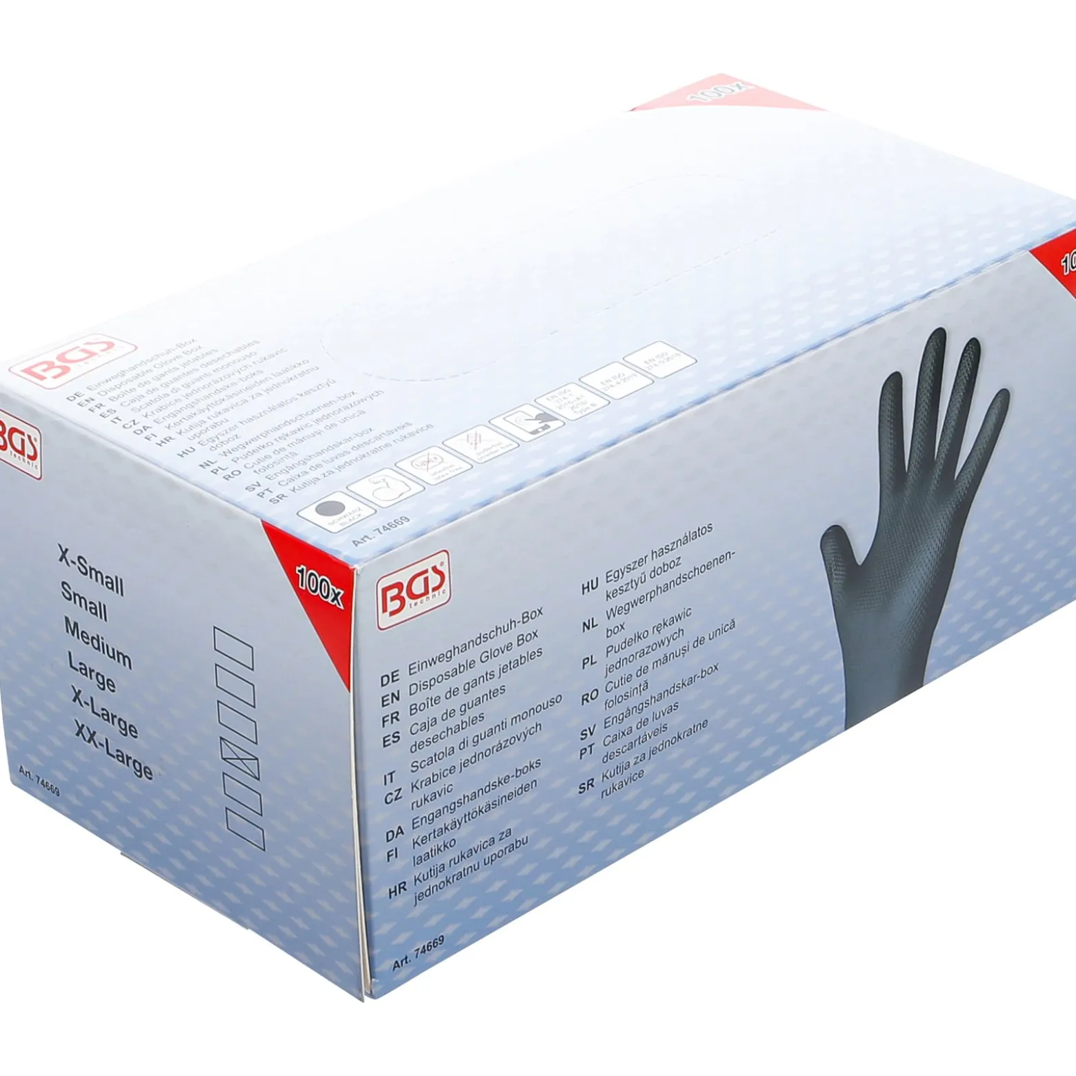 BGS Einweghandschuh-Box | Nitril | mit extra Griffigkeit | Gr. L | 100 St. - 74669