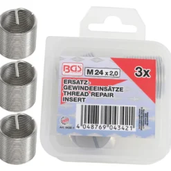 BGS Ersatz-Gewindeeinsätze M24 x 2,0 mm 3tlg. - 9438-1