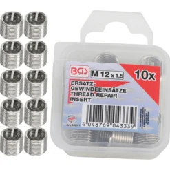 BGS Ersatz-Gewindeeinsätze M12 x 1,5 mm 10tlg. - 9429-1