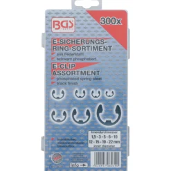 BGS E-Sicherungsring-Sortiment 1,5 - 22 mm 300tlg. - 8039