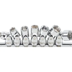 BGS Gelenk-Steckschlüssel-Satz, Sechskant Antrieb Innenvierkant 10 mm (3/8") SW 3/8" - 3/4" mm Zollgrößen 7tlg. - 9501