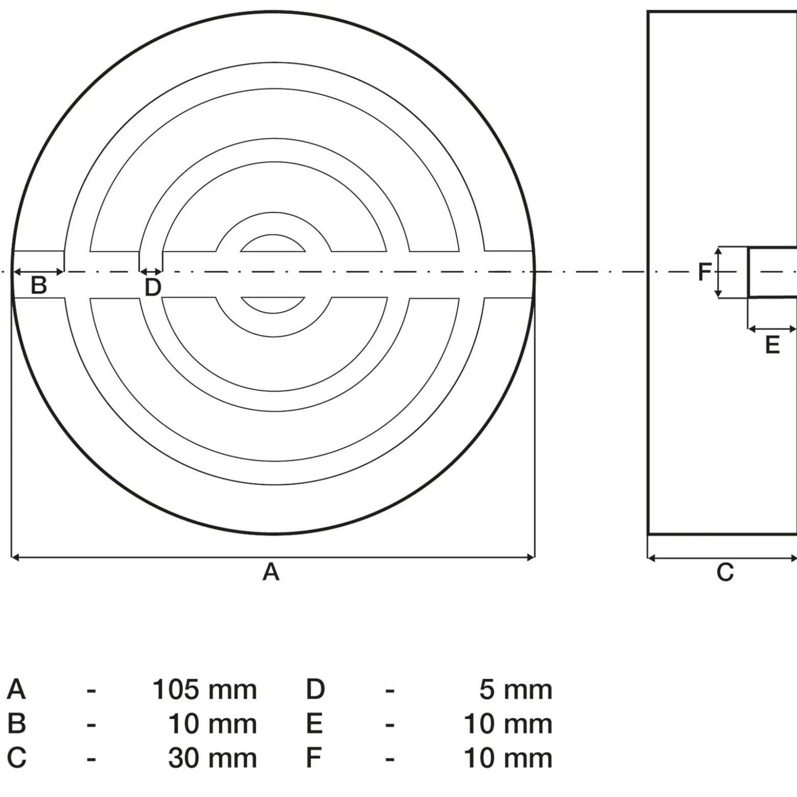 BGS Gummiauflage für Wagenheber Ø 105 mm - 72110