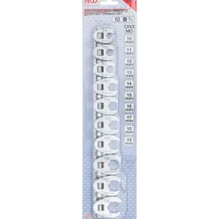 BGS Hahnenfußschlüssel-Satz Antrieb Innenvierkant 10 mm (3/8") SW 10 - 19 mm 10tlg. - 1756