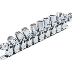 BGS Kardangelenk-Einsatz-Satz Sechskant Antrieb Innenvierkant 10 mm (3/8") SW 10 - 19 mm 10tlg. - 205