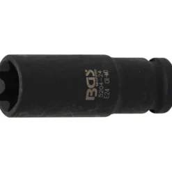BGS Kraft-Steckschlüssel-Einsatz E-Profil, tief Antrieb Innenvierkant 12,5 mm (1/2") SW E24 mm - 5204-24