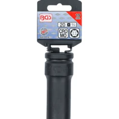 BGS Kraft-Steckschlüssel-Einsatz Sechskant tief Antrieb Innenvierkant 20 mm (3/4") SW 19 mm - 5719