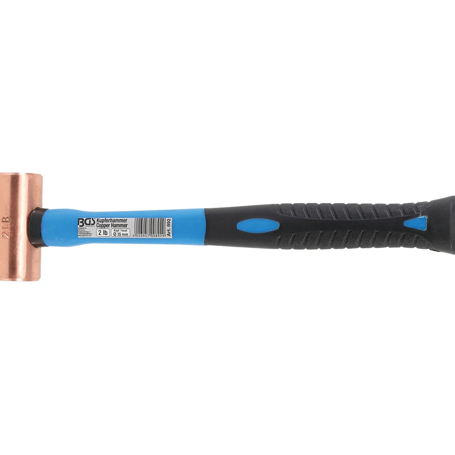 BGS Kupferhammer Fiberglasstiel Ø 35 mm 907 g (2 lb) - Kopf - 892