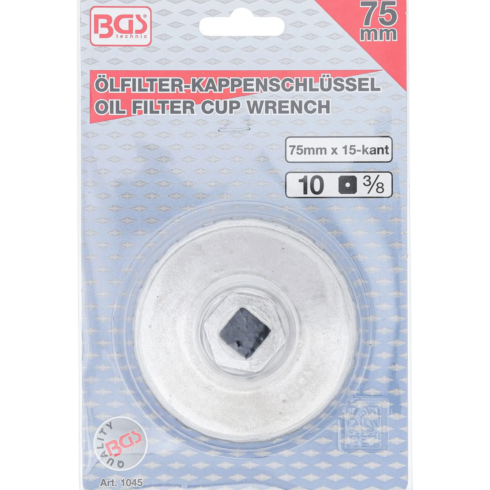 BGS Ölfilterschlüssel 15-kant Ø 75 mm für Chrysler / GM - 1045