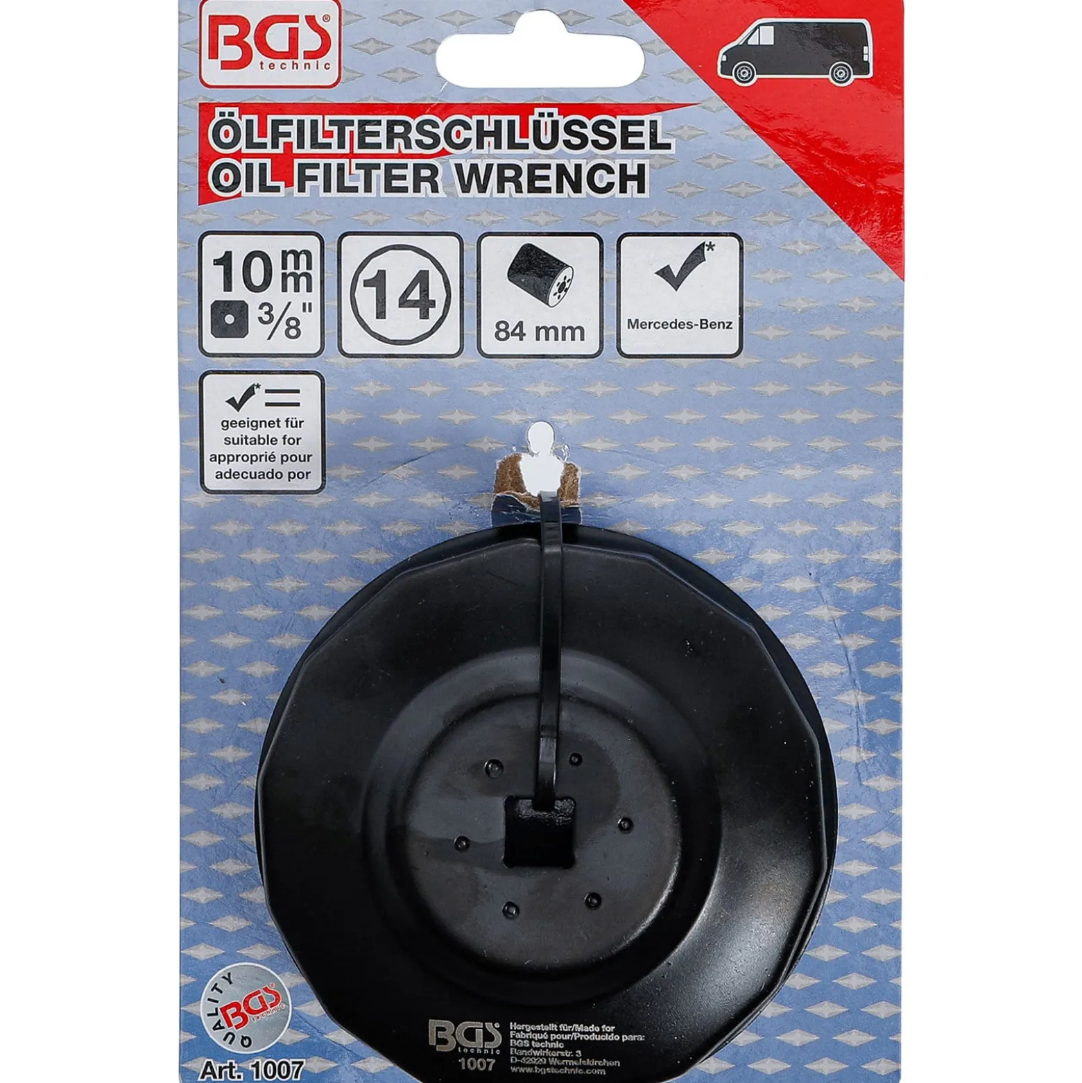 BGS Ölfilterschlüssel 14-kant Ø 84 mm für Mercedes-Benz - 1007