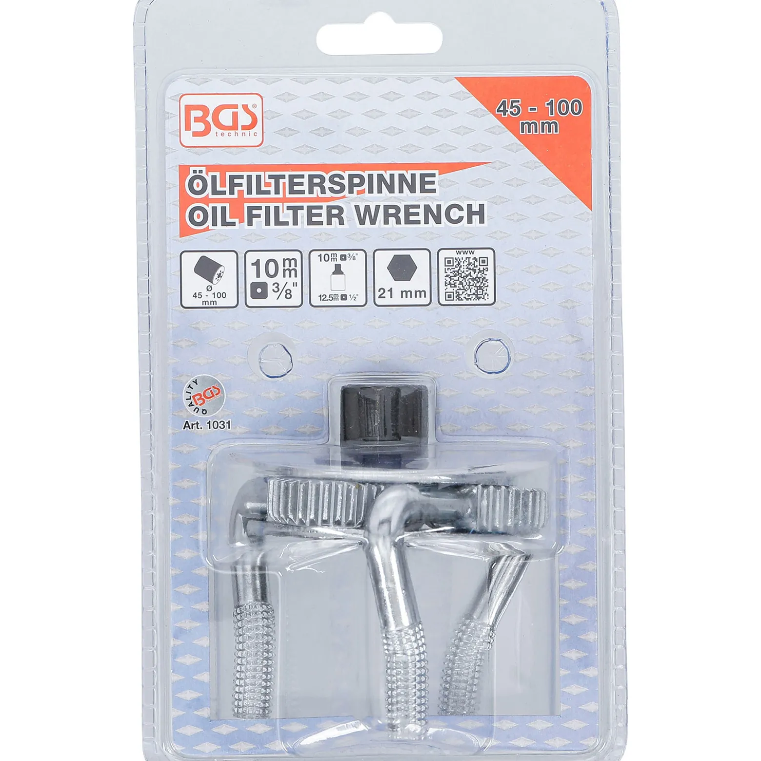 BGS Ölfilterspinne 3-armig für Ölfilter Ø 60 - 100 mm - 1031
