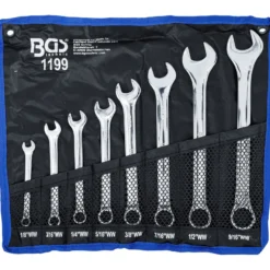 BGS Maul-Ringschlüssel-Satz Zollgrößen SW 1/8" - 9/16" Withworth 8tlg. - 1199