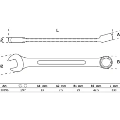 BGS Maul-Ringschlüssel SW 3/4" - 30196