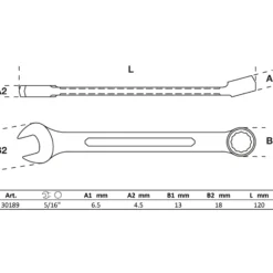 BGS Maul-Ringschlüssel SW 5/16" - 30189