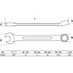 BGS Maul-Ringschlüssel SW 5/8" - 30194