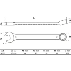 BGS Maul-Ringschlüssel SW 5,5 mm - 30555