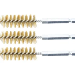 BGS Messingbürste 17 mm Antrieb Außensechskant 6,3 mm (1/4") 3tlg. - 3078-17-M