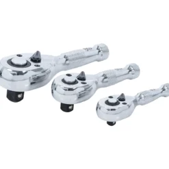 BGS Mini-Umschaltknarren-Satz 6,3 mm (1/4") / 10 mm (3/8") / 12,5 mm (1/2") 3tlg. - 215