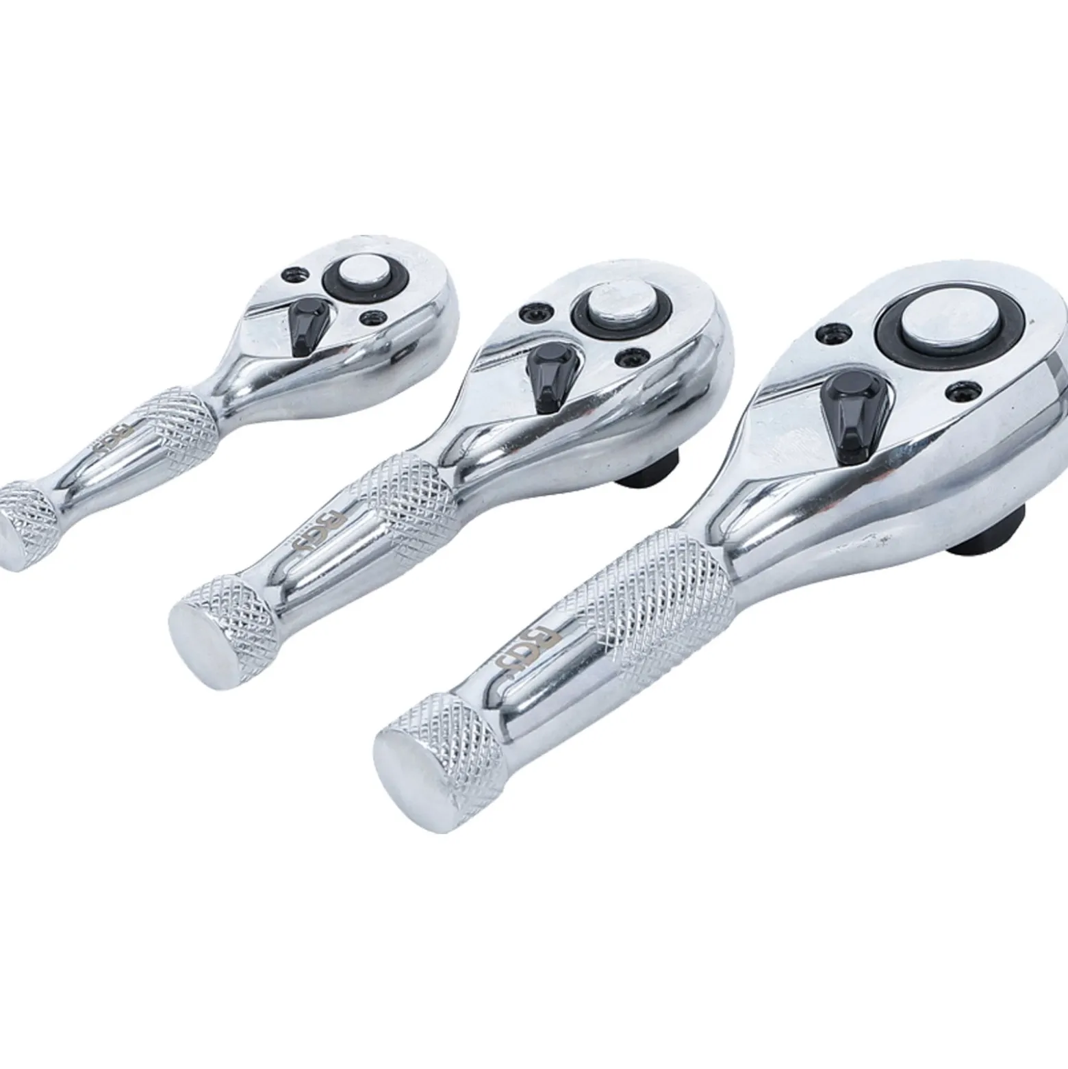 BGS Mini-Umschaltknarren-Satz 6,3 mm (1/4") / 10 mm (3/8") / 12,5 mm (1/2") 3tlg. - 215