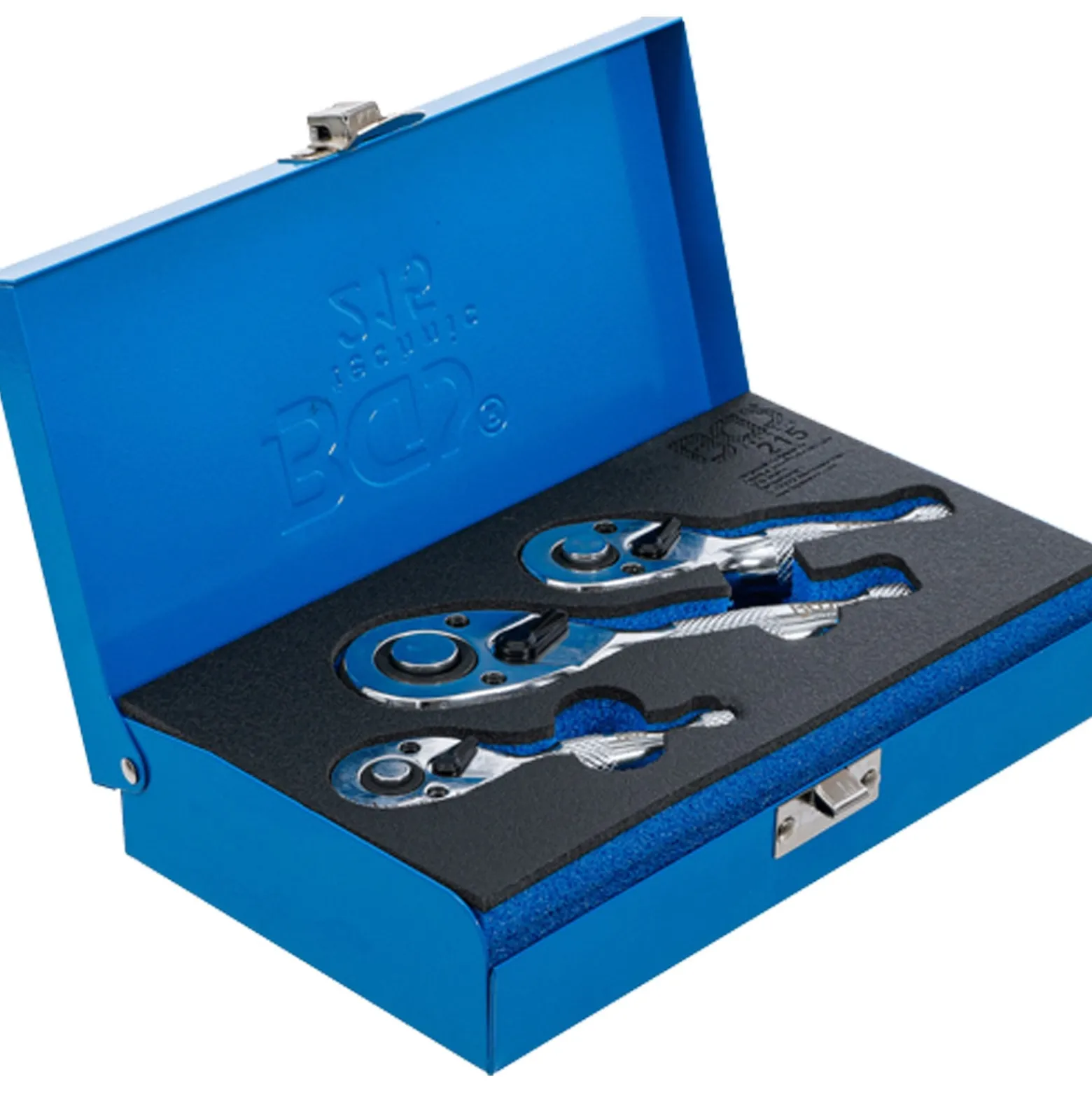 BGS Mini-Umschaltknarren-Satz 6,3 mm (1/4") / 10 mm (3/8") / 12,5 mm (1/2") 3tlg. - 215