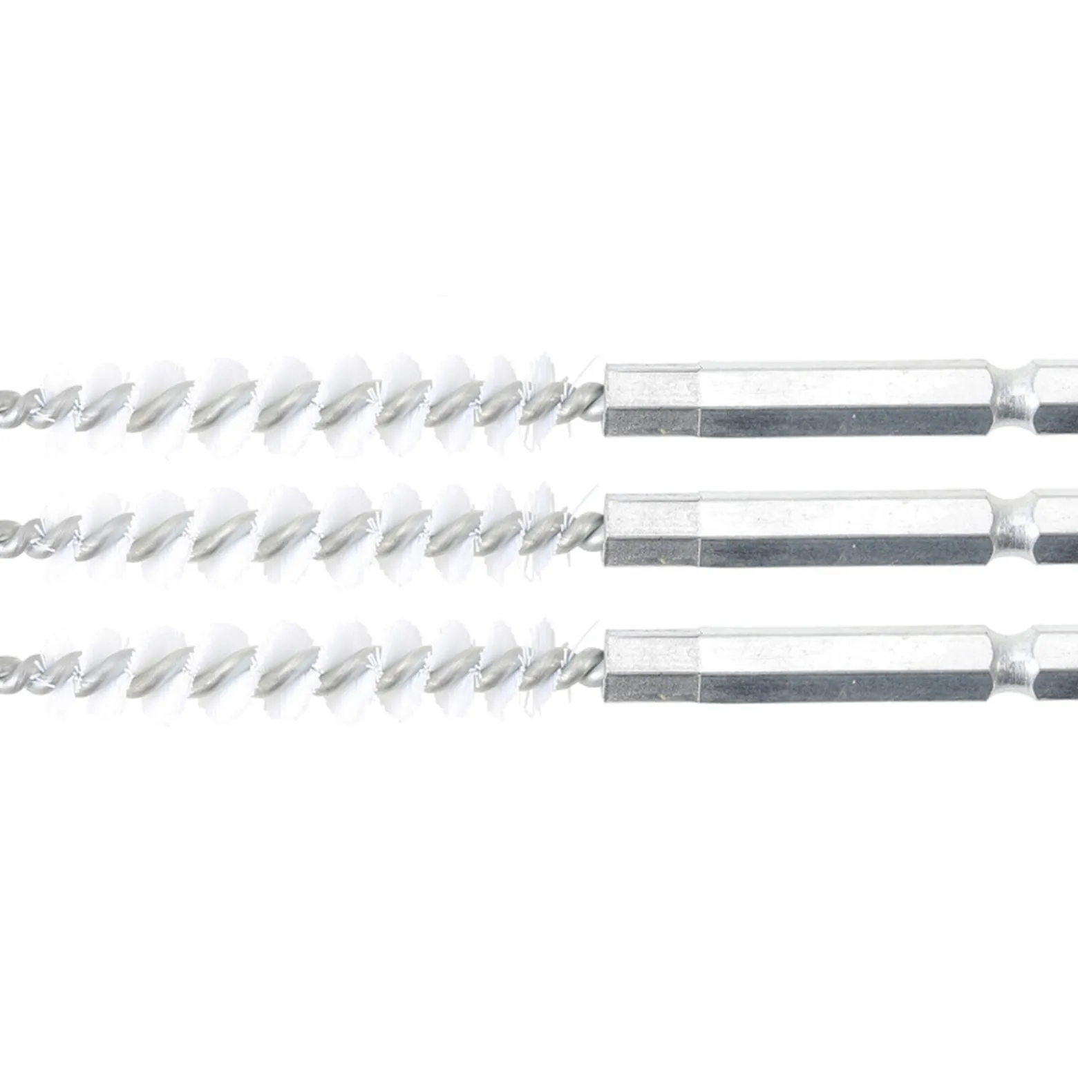 BGS Nylonbürste 8 mm Antrieb Außensechskant 6,3 mm (1/4") 3tlg. - 3078-8-N