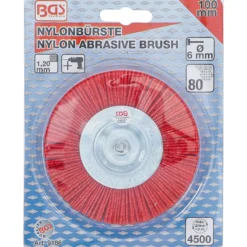 BGS Nylonbürste 100 mm 6 mm Schaft - 9186