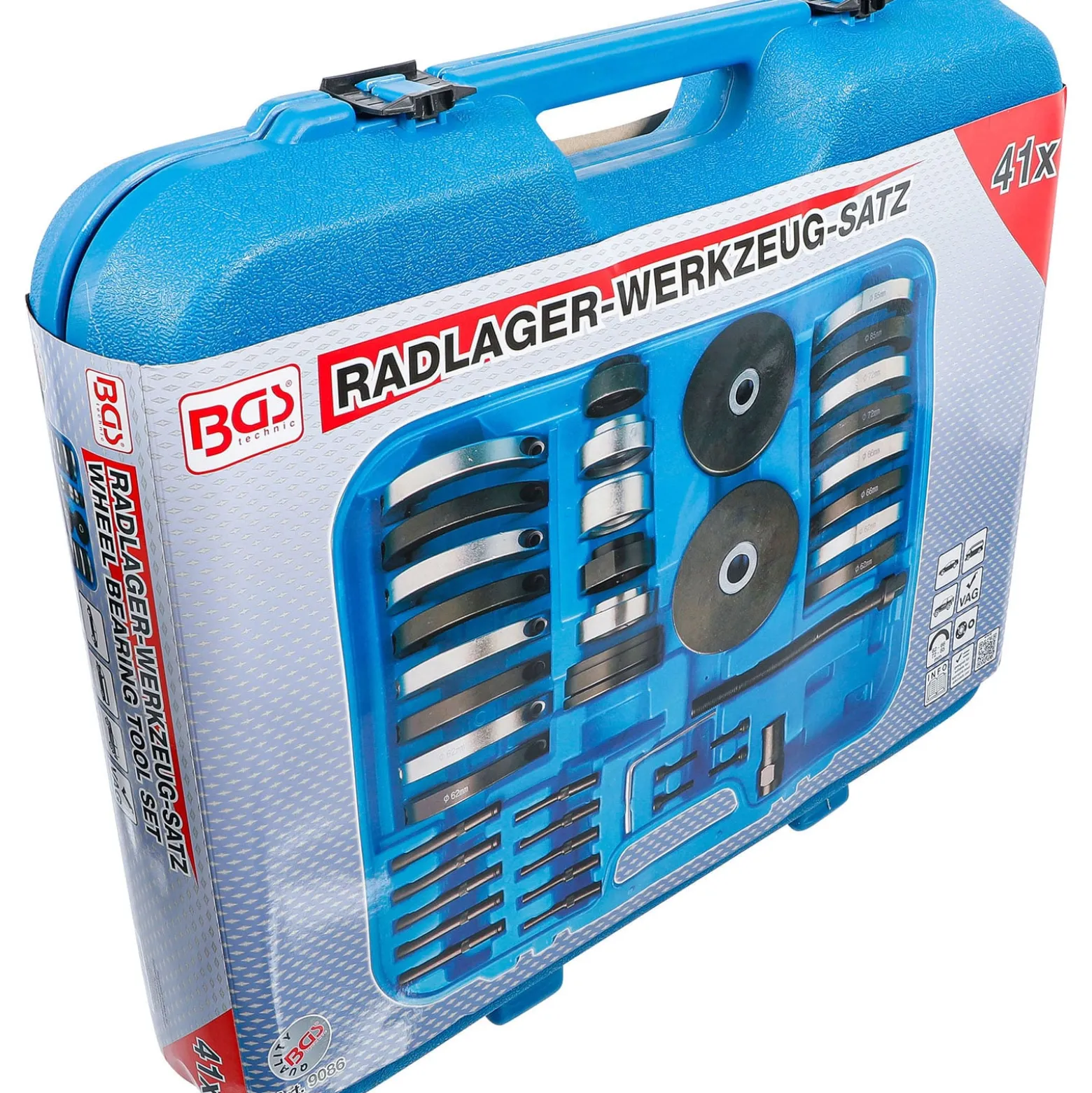 BGS Radlager-Werkzeug-Satz für VAG Radlager-Nabeneinheit Ø 62 / 66 / 72 / 85 mm - 9086