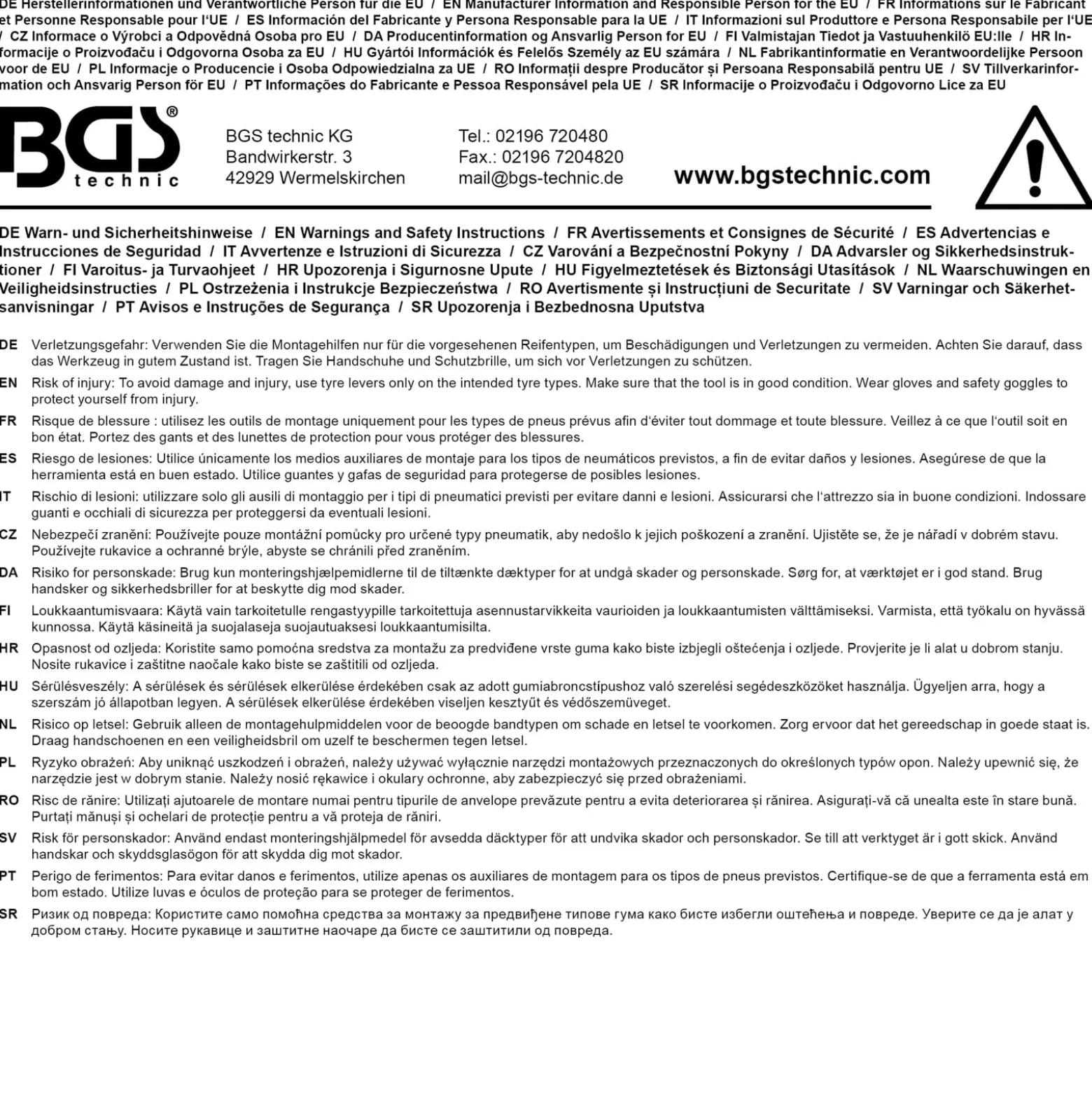 BGS Rad-Montagehilfe-Satz | 8-tlg. - 74608