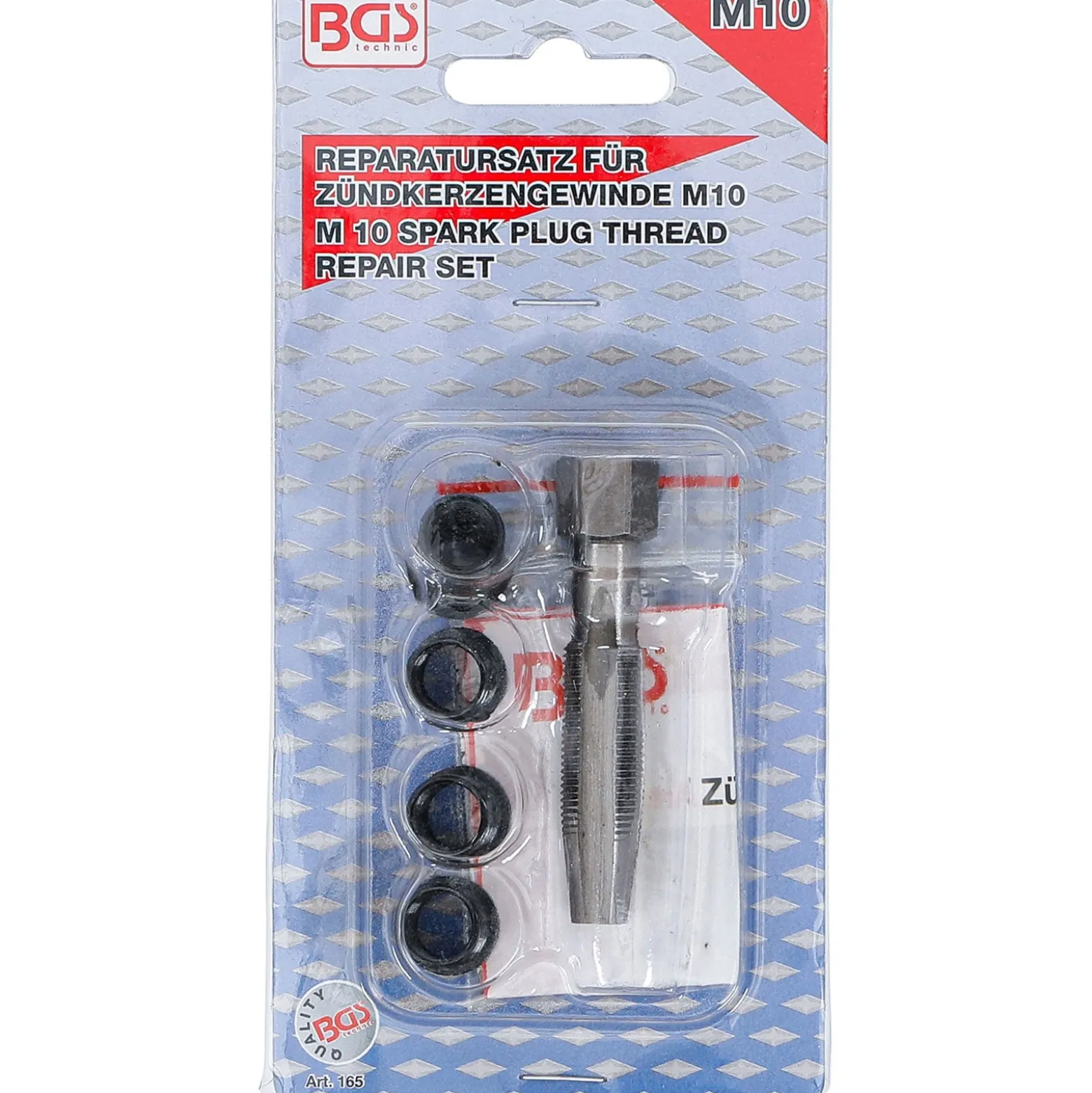 BGS Reparatursatz für Zündkerzengewinde M10 x 1,0 mm 5tlg. - 165