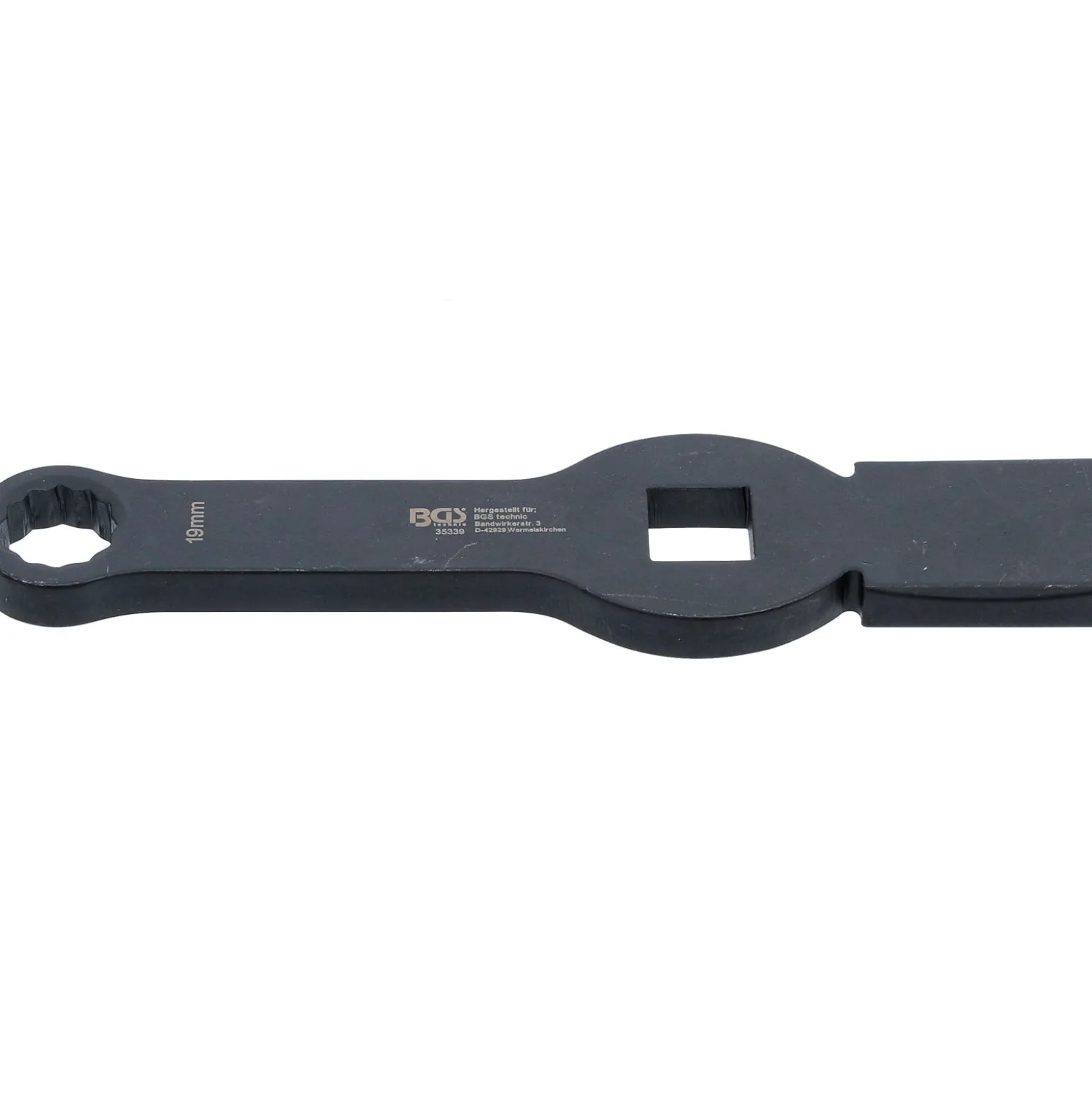 BGS Schlag-Ringschlüssel Zwölfkant mit 2 Schlagflächen SW 19 mm - 35339