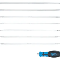 BGS Schraubendreher-Satz mit Wechselklingen T-Profil (für Torx) / T-Profil (für Torx) mit Bohrung 8tlg. - 2326