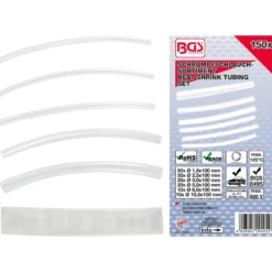 BGS Schrumpfschlauch-Sortiment transparent 150tlg. - 9405