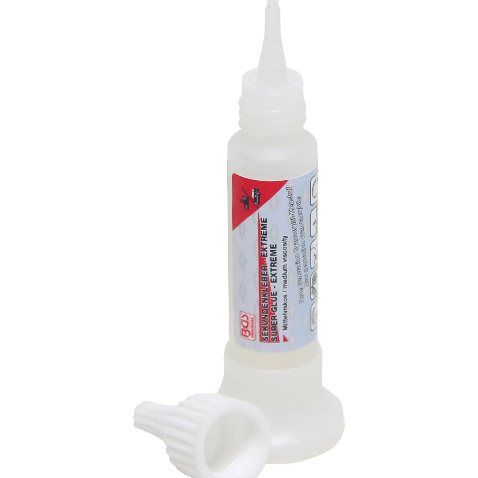 BGS Sekundenkleber mittelviskos Flasche mit Standfuß 25 g - 80607