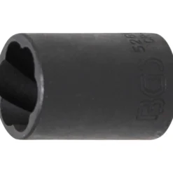 BGS Spiral-Profil-Steckschlüssel-Einsatz / Schraubenausdreher Antrieb Innenvierkant 12,5 mm (1/2") SW 17 mm - 5266-17
