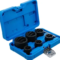 BGS Spiral-Profil-Steckschlüssel-Satz / Schraubenausdreher Antrieb Innenvierkant 12,5 mm (1/2") + 20 mm (3/4") SW 22 - 41 mm 6tlg. - 5268