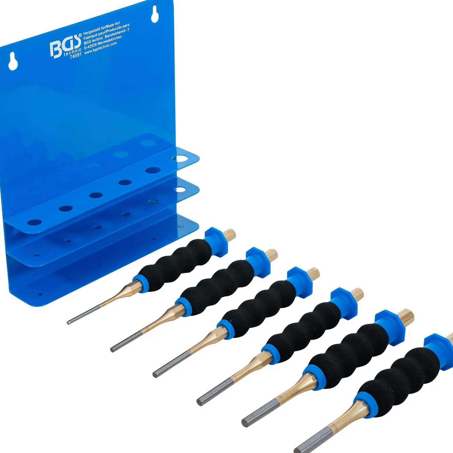 BGS Splintentreiber-Satz | mit Handschutz | 180 mm | 3 - 8 mm | 6-tlg. - 74591
