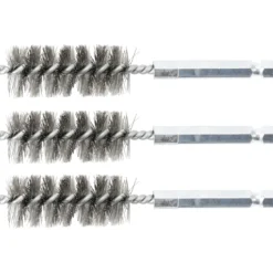 BGS Stahlbürste 18 mm Antrieb Außensechskant 6,3 mm (1/4") 3tlg. - 3078-18-S