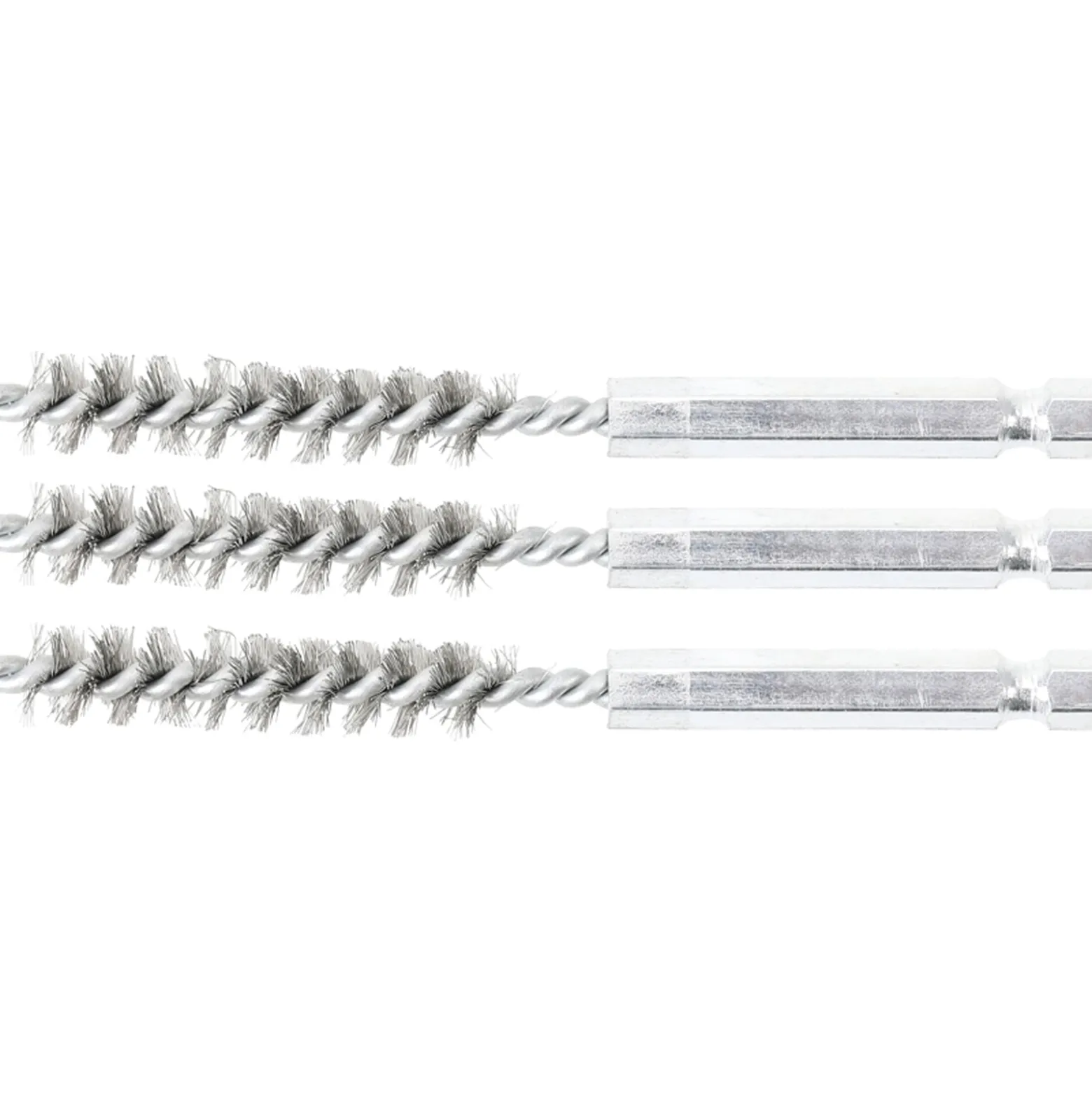 BGS Stahlbürste 9 mm Antrieb Außensechskant 6,3 mm (1/4") 3tlg. - 3078-9-S