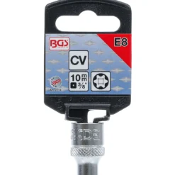 BGS Steckschlüssel-Einsatz E-Profil Antrieb Innenvierkant 10 mm (3/8") SW E8 - 2714