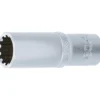 BGS Steckschlüssel-Einsatz Gear Lock tief Antrieb Innenvierkant 10 mm (3/8") SW 15 mm - 10355