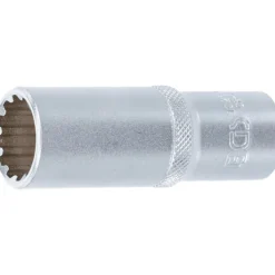 BGS Steckschlüssel-Einsatz Gear Lock tief Antrieb Innenvierkant 12,5 mm (1/2") SW 19 mm - 10259
