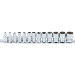 BGS Steckschlüssel-Einsatz-Satz Sechskant Antrieb Innenvierkant 6,3 mm (1/4") SW 4 - 14 mm 13tlg. - 9102