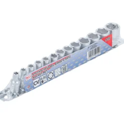 BGS Steckschlüssel-Einsatz-Satz Sechskant Antrieb Innenvierkant 6,3 mm (1/4") SW 4 - 14 mm 13tlg. - 9102