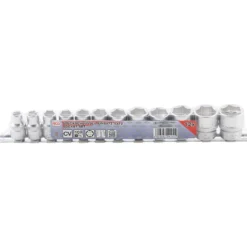 BGS Steckschlüssel-Einsatz-Satz Sechskant Antrieb Innenvierkant 10 mm (3/8") SW 8 - 19 mm 12tlg. - 9104