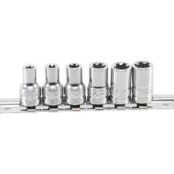 BGS Steckschlüssel-Einsatz-Satz T-Profil Plus (für Torx Plus) Antrieb Innenvierkant 6,3 mm (1/4") SW 6EP - 12EP 6tlg. - 9588