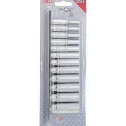 BGS Steckschlüssel-Einsatz-Satz Zwölfkant, tief Antrieb Innenvierkant 6,3 mm (1/4") Zollgrößen 12tlg. - 2757