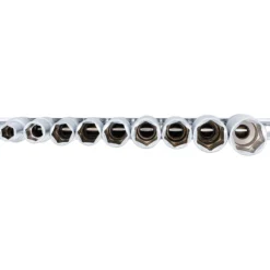 BGS Steckschlüssel-Einsatz-Satz Sechskant tief Antrieb Innenvierkant 12,5 mm (1/2") SW 10 - 24 mm 9tlg. - 2223